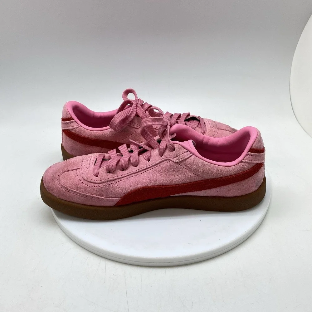 Puma Club II Era Sneakers Womens 8.5 Pink Suede Low Casual Shoes 400440-02